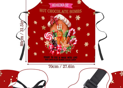 Cotwinter 6 Pcs Christmas Baking Aprons for Women, Gingerbread
