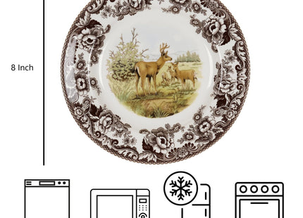 Spode Woodland American Wildlife Mule Deer Salad Plate