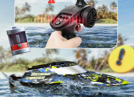 BEZGAR TX123 Remote Control Boats - Fast Speed RC Boat 32+ KPH with Suitcase for Lakes & Pools & Salt Water