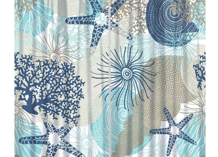 Coastal Curtains Ocean Beach Themed Room Darkening Window Curtain Nautical Coral Blackout Curtain for Bedroom Living Room Bathroom Nursery Set 2 Panels,42x45 Inches