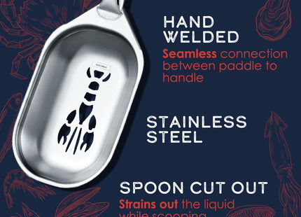 CONCORD Stainless Steel One Piece Crawfish Jambalaya Pot Spoon Stirrer. Great for Seafood, Lobster, Crab, Cajun, and Low Country Boils. (36")