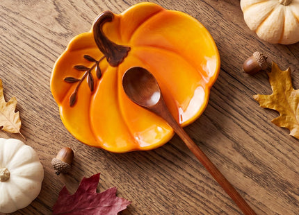 Honeydak Ceramic Pumpkin Spoon Rest for Kitchen Counter