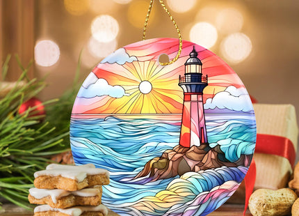 Christmas Ornament, Jocidea Lighthouse Christmas Decorations, Christmas Tree Ornament, Holiday Decor and Xmas Gifts Ideas