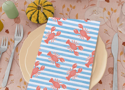 SPBL&L Lobster Kitchen Towels - Lobster Decor, Nautical Hand Towels for Bathroom, Coastal Beach Nautical Dish Towels, Beach Bathroom Kitchen Decor, 16x24 Inches