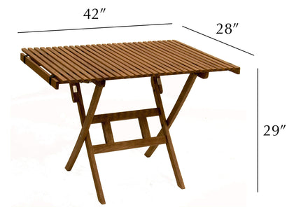 BYER OF MAINE, Use Indoors or Outdoors, Pangean Roll Top Folding Wood Table