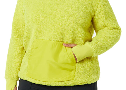 Amazon Essentials Women's Teddy Fleece Pullover Jacket (Available in Plus Size), Bright Olive Green, L