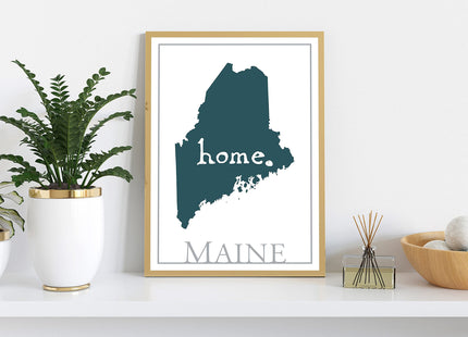 Maine Map Wall Art, Maine Modern Map Poster Print, City Map Wall Decor, Maine City Poster Print, Maine State Poster, Home Wall Decor, Poster - 12x18