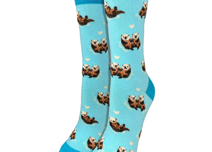 Women's Premium Comfort Animal Socks (Sea Otter (Blue)) 4-10