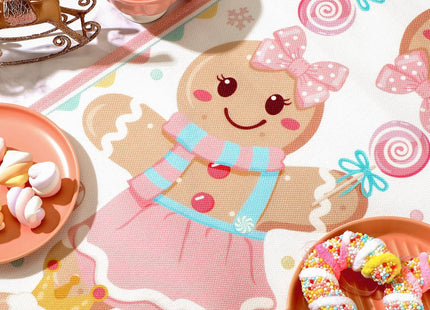 Unittype Christmas Pink Gingerbread Table Runner, 13 x 72 Inch