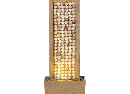 Teamson Home Coastal Seashells Design Outdoor Water Fountain, Brown