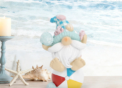 Hodao Ocean Elf Figurines with Seashell & Conch – Coastal Nautical Beach Elf Decor for Coastal Living Room, Ocean Themed Home Tabletop Decoration, Gift for Retirees & Enthusiasts (Blue-1)