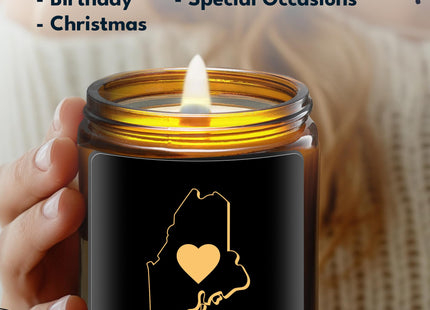 Maine Candle, Unique Maine Themed Gifts for Men and Women, Best State Souvenir Gifts for Moving Away, Thoughtful Home Sick Presents, Ideal for Birthday, Christmas, Graduation, Gift Ready