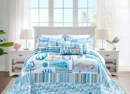 HZ & HY Oversized King Bedspreads, Coastal Coral