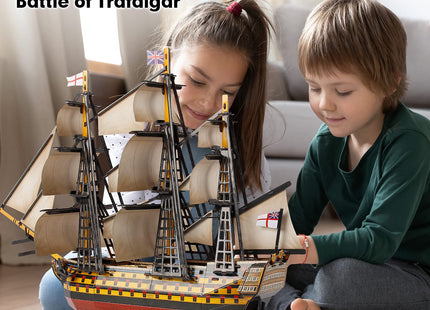 CubicFun 3D Puzzles Large HMS Victory Vessel Ship Sailboat Model Kits for Adults and Teens Toys, 189 Pieces, T4019h