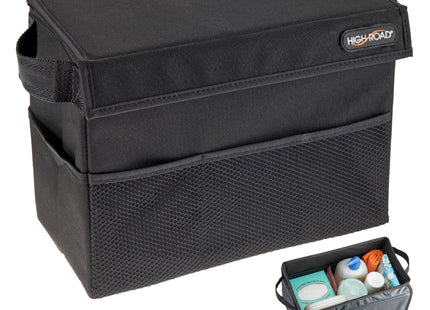 Carganizer Car Storage Bin with Lid for Front Seat, Back Seat or Trunk