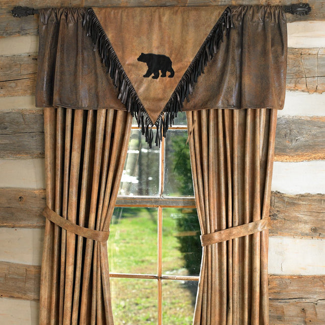 BLACK FOREST DECOR Moose Embroidered Valance 58" Wx14 H