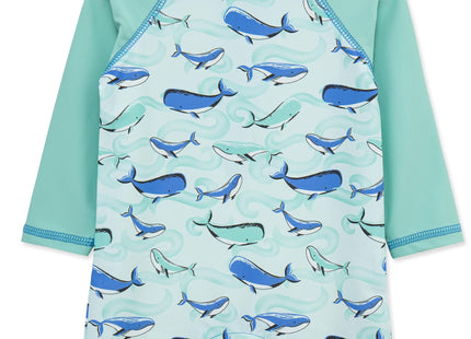 Little Me Clothes for Baby Boys' Lobster Long Sleeve Rashguard Suit, Blue Lobster, 6-9 Month