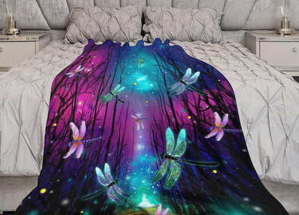 Dragonfly Blanket Dragonfly Gifts for Girls Throw Blankets Soft Blanket Warm Fleece Flannel Plush Blankets for Bed Sofa Couch 40"x50"