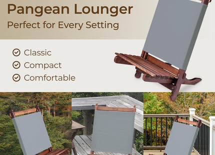BYER OF MAINE Pangean Lounger Chair, and Beach Use in Granite, Portable