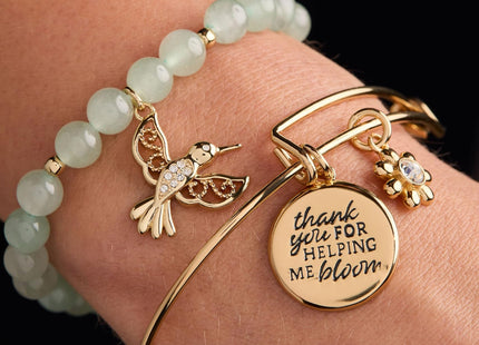 Alex and Ani Hummingbird Gemstone Bolo Bracelet