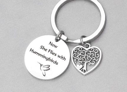 De&ai Hummingbird Keychain Sympathy Gift For Loss Of Loved One Gift - Hummingbird Charm Jewelry Bereavement Keychain Memorial Jewelry