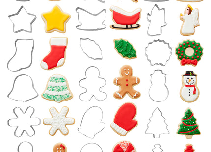 Wilton Christmas Cookie Cutter Set, Holiday Baking & Decorating for Gingerbread & Sugar Cookies, 18 Piece, Metal