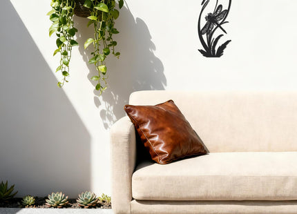 JEWLOVE Dragonfly Wall Art, Botanical Metal Garden Decor