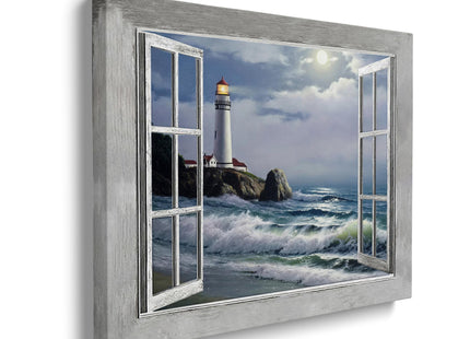 Lighthouse Coastal Canvas Wall Art Print Painting Framed ArtWork 12"x16"