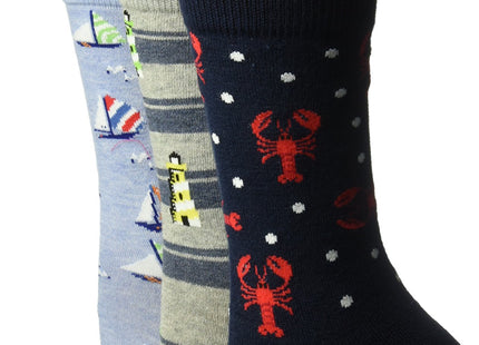 DAVCO Women's Novelty Socks 3 Pair Pack Set Sockshosiery, nautical, One Size
