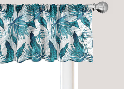 Ambesonne Nautical Window Valance, Pastel Toned Sea Shell Starfish Mollusk Seahorse Coral Reef Motif Design, Rod Pocket Curtain Valances for Kitchen Bedroom, 54" X 12", Tan Turquoise