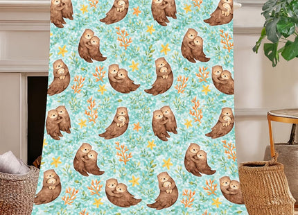 Otter Blanket Gifts for Women Girls Men Boys– Soft Flannel Otter Throw Blanket – Otters Gift Merch Stuff for Room Decor 50"x40"