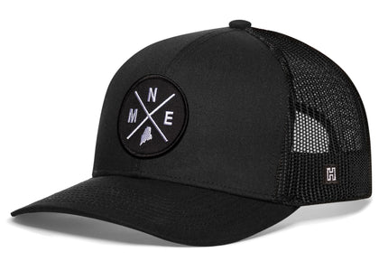 HAKA Maine Trucker Hat | MNE X Snapback Cap - Black