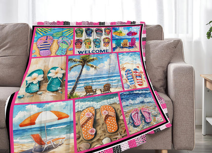 Tijuboni Coastal Beach Throw Blanket for Girls Women50 x40
