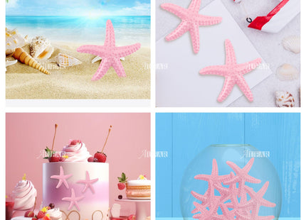 AUEAR, 30 Pack Pink Resin Pencil Finger Starfish Ornament Decor for Wedding Home Decoration