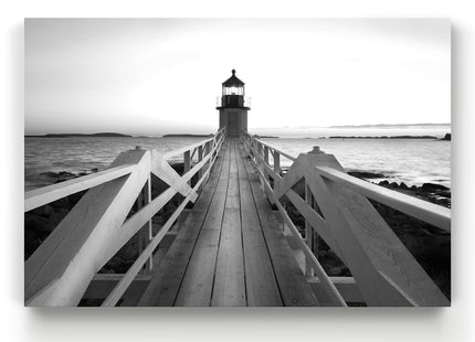 Marshall Point Lighthouse Landscape Forest Ocean Beach Photographic Exclusive Canvas Wall Art