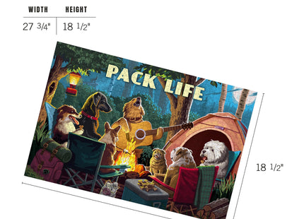 Pack Life Dogs Around Campfire Puzzle, 1000 Pieces by Lantern Press