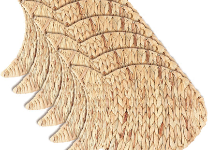 Gandeer Set of 6 Fish Woven Placemats Water Hyacinth Nautical Placemats