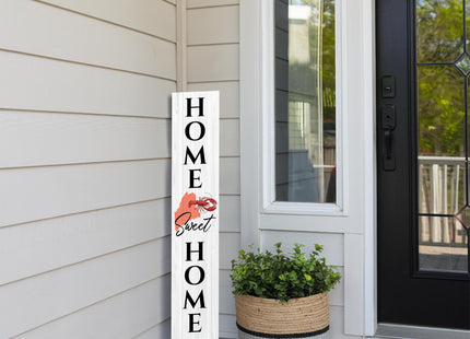 Personalized Maine Welcome Sign for Front Porch, Custom Home Sweet Home Welcome Sign with Family Name and State, Welcome Home Decorations for Outdoors, 48x8" PVC Sign (ME)