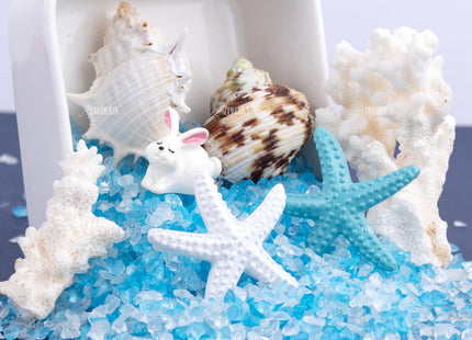 AUEAR, 16 Pack Resin Pencil Finger Starfish Decor Beach Ocean Flat Back Ornaments for Wedding Christmas Tree Home Decorations