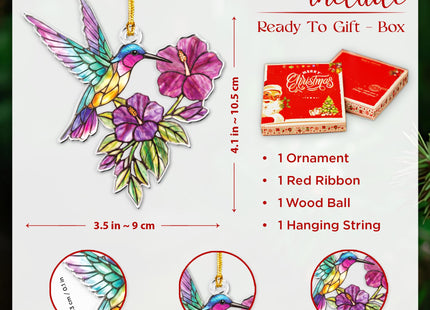 Hummingbird Gifts for Women, Stained Glass Effect Hummingbird Ornament 2026