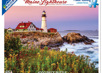 White Mountain Puzzles Maine Lighthouse - 1000 Piece Jigsaw Puzzle