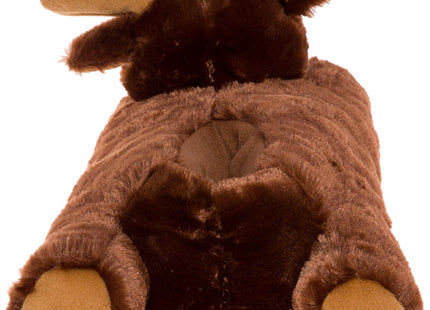 Wishpets Adult Medium Brown Moose Slippers