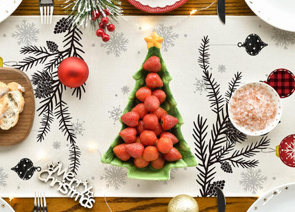Artoid Mode Pine Tree Merry Xmas Table Runner Home Party Decor 13x48 Inch