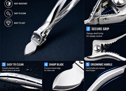 Oyster Shucking Knife Kit - Lever-Assisted Stainless Steel oyster shucker