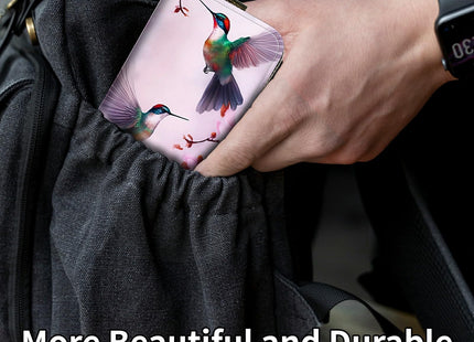 DIGTIALL RFID Credit Card Holder Wallet,Hummingbird Flower