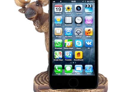 Needzo Moose Phone Holder, Funny Figurine Cellphone Stand for Office Desks, Fits All Smartphones, 5 Inches