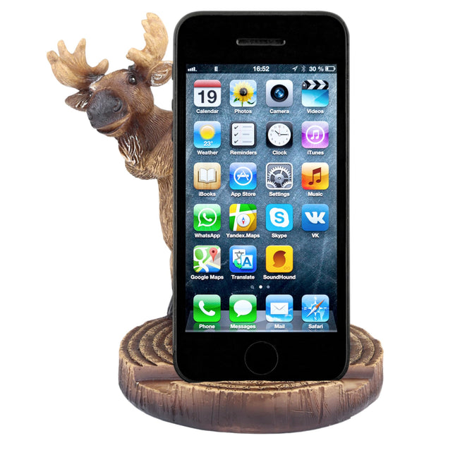 Needzo Moose Phone Holder, Funny Figurine Cellphone Stand for Office Desks, Fits All Smartphones, 5 Inches