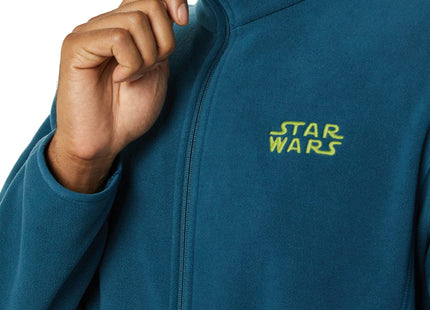 Amazon Essentials Disney | Marvel | Star Wars Men's Polar Fleece Full-Zip Mock Insulated Outerwear Jackets, Star Wars Logo, Medium