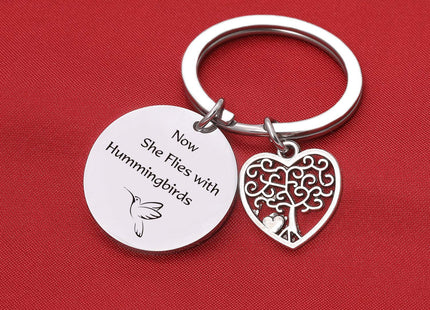 De&ai Hummingbird Keychain Sympathy Gift For Loss Of Loved One Gift - Hummingbird Charm Jewelry Bereavement Keychain Memorial Jewelry