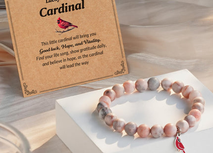 Dabem Cardinal Gifts for Women's Cardinal Christmas Ornaments Bracelet Deco Stocking Stuffers
